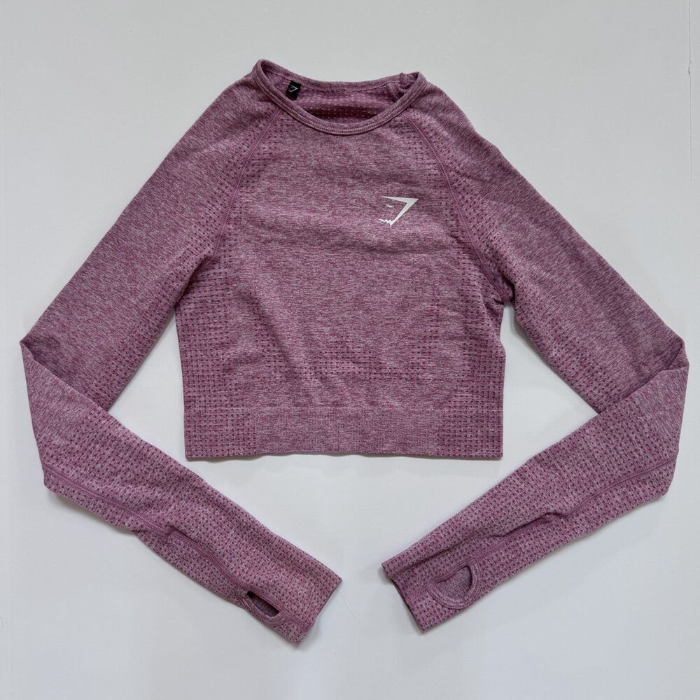gymshark women cropped top shirt mauve